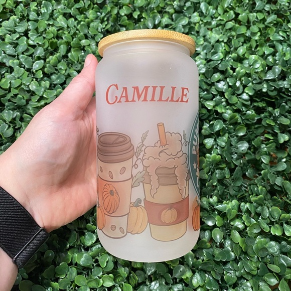 Glass Pumpkin Spice Coffee Can - Picture 4 of 5